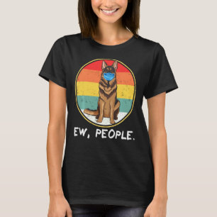 Vintages Ew-Volk deutscher Schäferhund mit Gesicht T-Shirt
