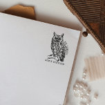 Vintages Ex Libris Owl, Buchzeichen Benutzerdefini Gummistempel<br><div class="desc">Die Briefmarke "Ex Libris" ist mit einer Vintagen Eule und einem individuelle Name ausgestattet.</div>