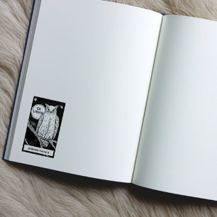 Vintages Ex Libris Owl, Buchzeichen Benutzerdefini Gummistempel