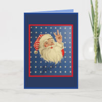 Vintages Exemplar der wW2-Santa-Claus-Karte
