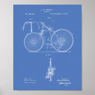 Vintages Fahrrad 1890 Kunstkonzept Poster