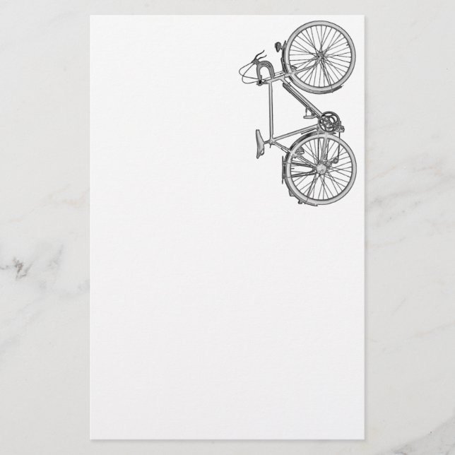 Vintages Fahrrad-Briefpapier Briefpapier (Vorderseite)