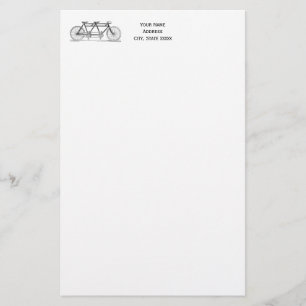 Vintages Fahrrad für Zweirad/Tandem Briefpapier