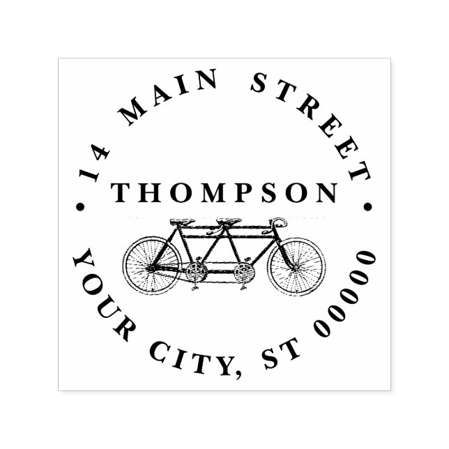 Vintages Fahrrad für Zweirad/Tandem Permastempel (Design)