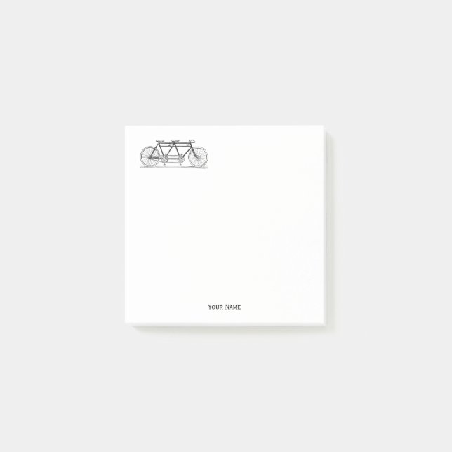 Vintages Fahrrad für Zweirad/Tandem Post-it Klebezettel (Vorderseite)