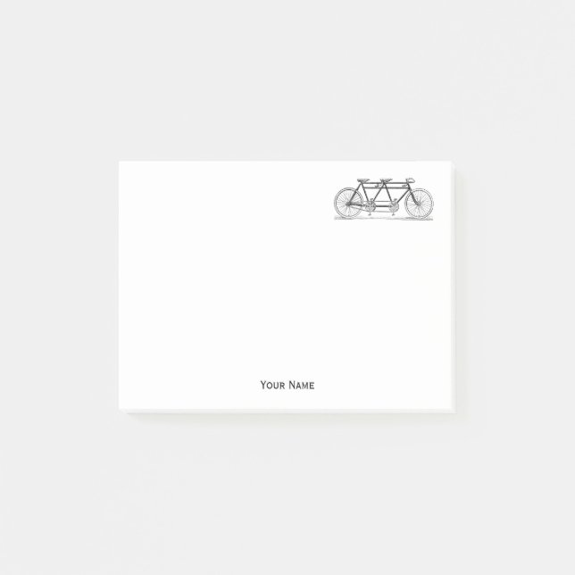 Vintages Fahrrad für Zweirad/Tandem Post-it Klebezettel (Vorderseite)