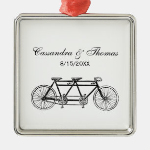 Vintages Fahrrad für Zweirad/Tandem Silbernes Ornament