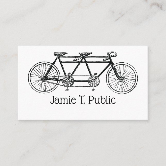 Vintages Fahrrad für Zweirad/Tandem Visitenkarte (Vorderseite)