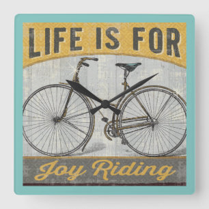 Vintages Fahrrad mit Angebot Quadratische Wanduhr