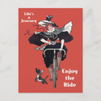 Vintages Fahrrad Niedliche Fahrradfahrerin