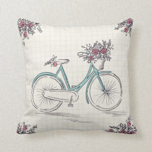 Vintages Fahrrad-Polyesterthrow-Kissen Kissen