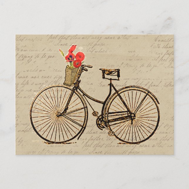 Vintages Fahrrad Postkarte (Vorderseite)