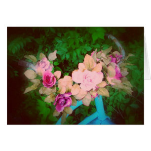 Vintages Fahrrad u. Rosen