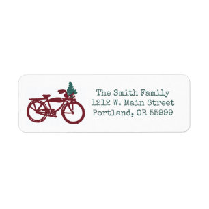 Vintages Fahrrad und Weihnachtsbaumentwurf