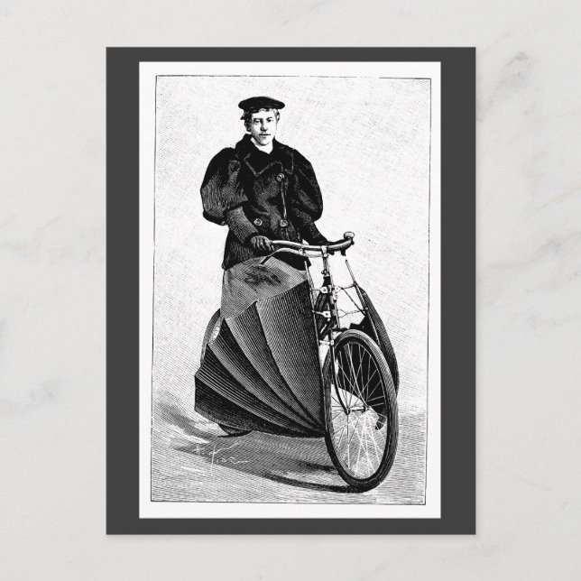Vintages Fahrrad Viktorianisch Radsport Postkarte (Vorderseite)