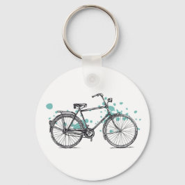Vintages Fahrrad Zeichnend Schlüsselkette Schlüsselanhänger
