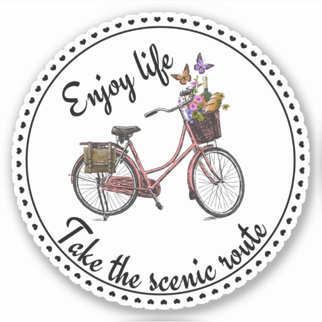 Vintages Fahrradangebot Aufkleber (Vorderseite)