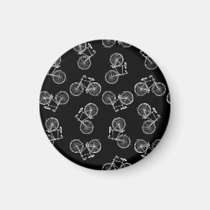 Vintages Fahrraddruckmuster Klassische Bikes Schwa Magnet