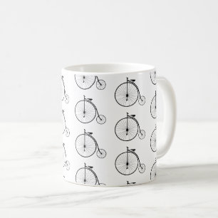 Vintages Fahrradmuster Kaffeetasse