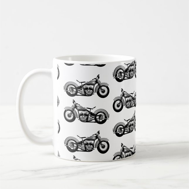 Vintages Fahrradmuster Kaffeetasse (Links)