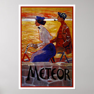Vintages Fahrradposter: Meteorzyklen Poster