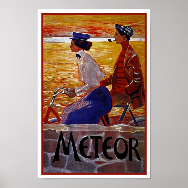 Vintages Fahrradposter: Meteorzyklen Poster (Vorne)