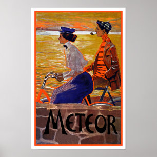 Vintages Fahrradposter: Meteorzyklen Poster