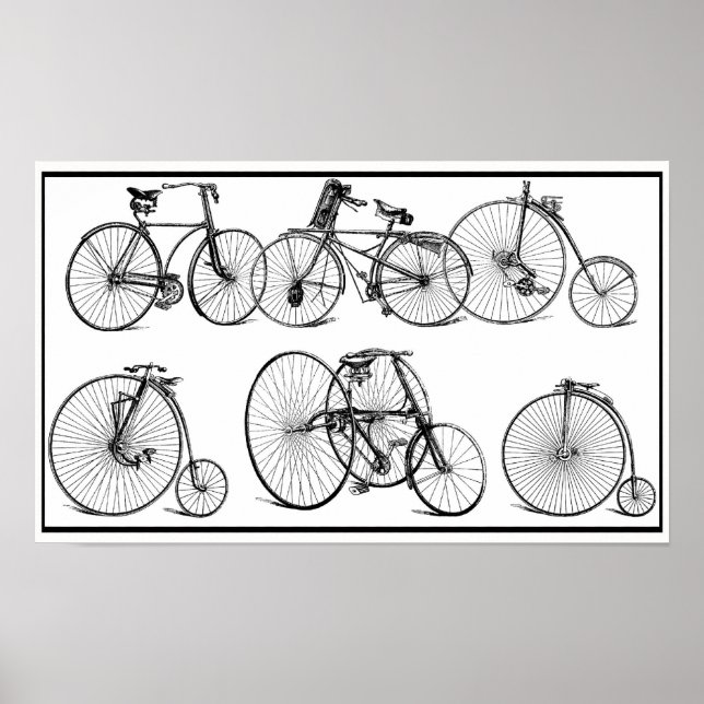Vintages Fahrradposter Poster (Vorne)
