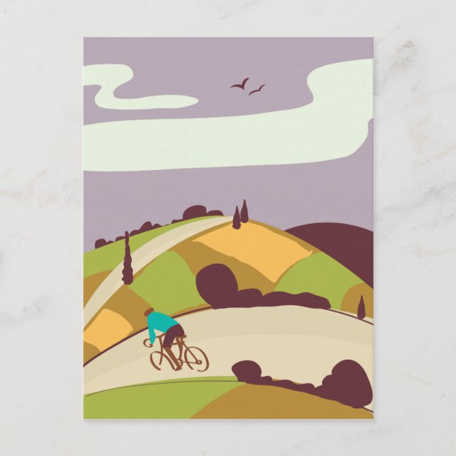 Vintages Fahrradposter Postkarte (Vorderseite)