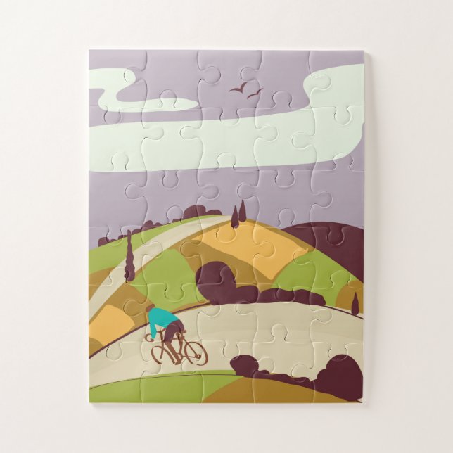 Vintages Fahrradposter Puzzle (Vertikal)
