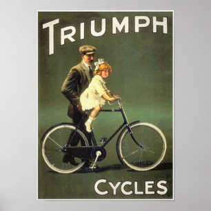 Vintages Fahrradposter: Triumphzyklen Poster
