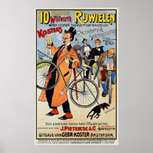 Vintages Fahrradposter: Whitworth Rijwielen Poster