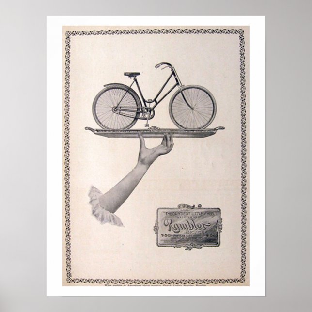 Vintages Fahrradwerbung Poster (Vorne)