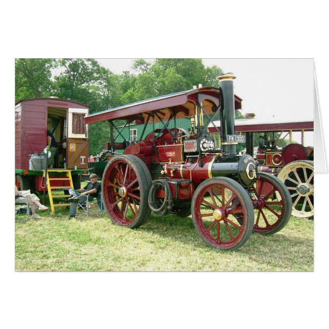 Vintages Fahrzeug und Anhänger (Vorderseite (Horizontal))