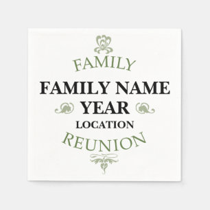 Vintages Familien-Wiedersehen-Papierservietten Serviette