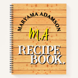 Vintages Familienrezeptbuch. | Rustikales Holz Notizbuch