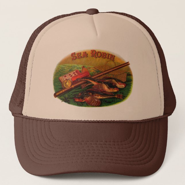 Vintages Fanggerät - Zigarren-Siegel Art, Robin Truckerkappe (Vorderseite)