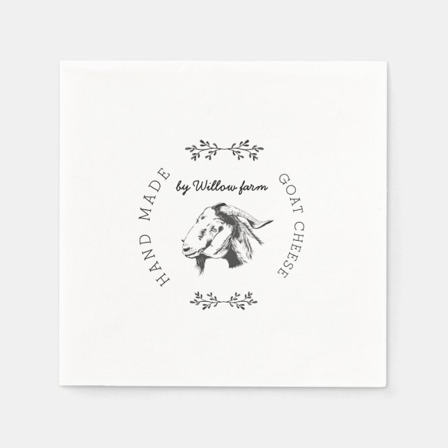 Vintages Farmkäsemonogramm Serviette (Vorderseite)