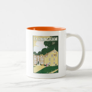 Vintages Farningham England Zweifarbige Tasse