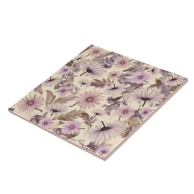 Vintages Federmuster Fliese (Seite)