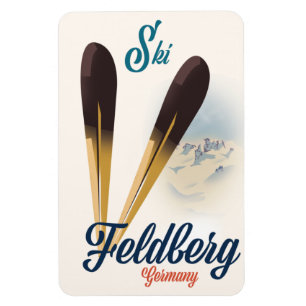 Vintages Feldberg Deutschland Skipposter Magnet