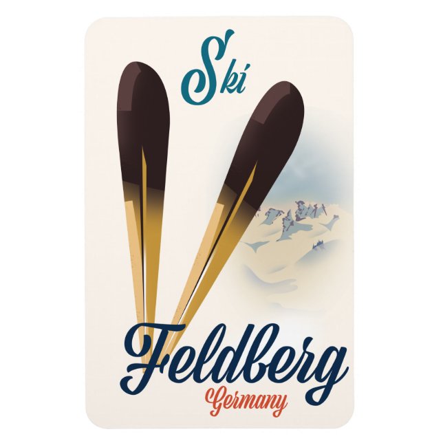 Vintages Feldberg Deutschland Skipposter Magnet (Vertikal)