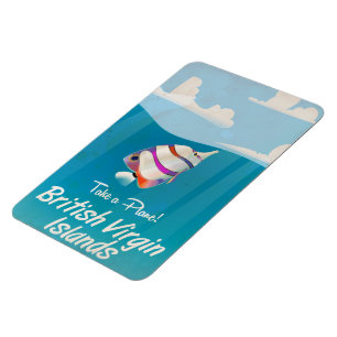 Vintages Ferien British Virgin Islands Plakat Magnet