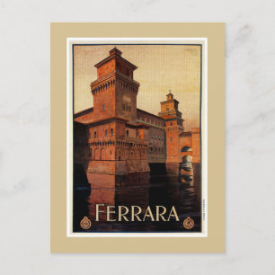 Vintages Ferrara-Poster Postkarte