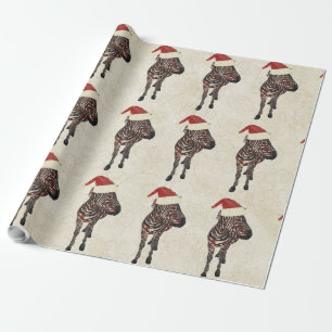 Vintages festliches Zebra-Verpackungs-Papier Geschenkpapier
