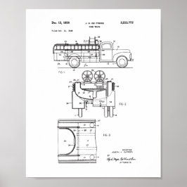 Vintages Feuerwehrpatentposter, Feuerwehrmann Poster