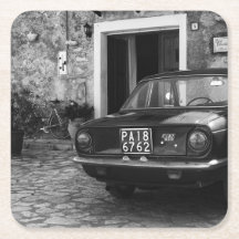 Vintages FIAT-Fahrzeug in Italien in einfarbiger F