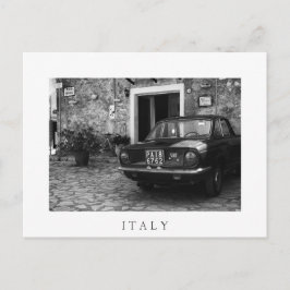 Vintages FIAT-Fahrzeug in Italien in monochromen F Postkarte