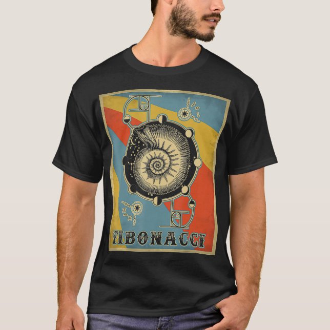 Vintages Fibonacci-Goldenes Verhältnis  T-Shirt (Vorderseite)