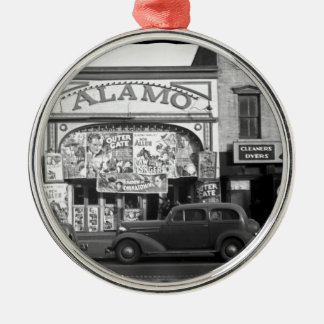 Vintages Film-Theater Silbernes Ornament